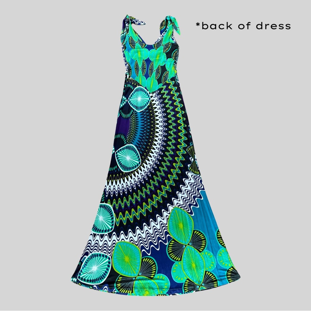 M Missoni Blue Multi Colored Patterned Dress With… - image 2